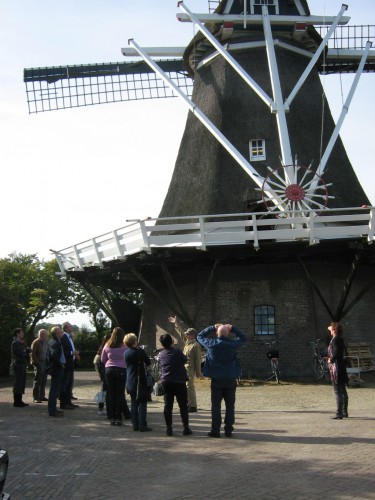 Bulgarije Bezoek 2012, op excursie bij molenaar Hans Petit, van molen de Bente