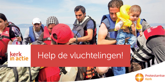 Banner help vluchtelingen